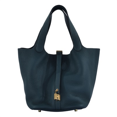 愛馬仕 Hermes Picotin Lock 22 菜籃子包 PT22 U MZ 006 MM PICOTIN22 松柏綠 原廠盒子/防塵袋/鎖組/購買證明