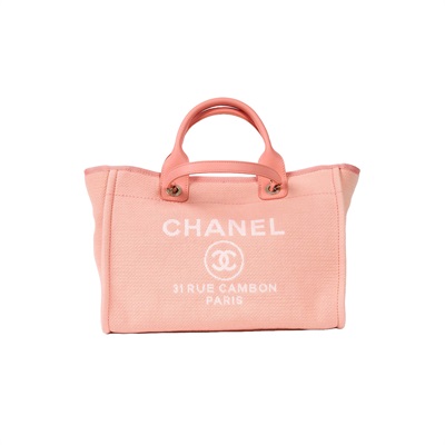 香奈兒 CHANEL 海灘包  晶片款 粉色沙灘包 DUSTＢAG