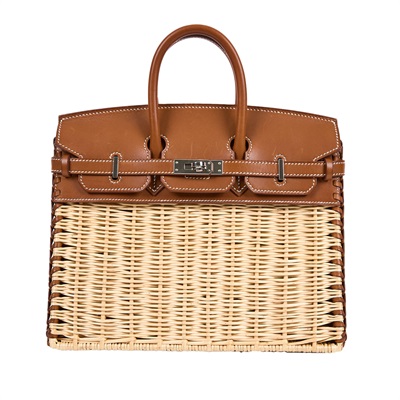 愛馬仕 Hermes Birkin Bag 柏金包 25 BK25 B刻 棕色BIRKIN PICNIC25 原廠盒子/防塵袋/中國購買證明
