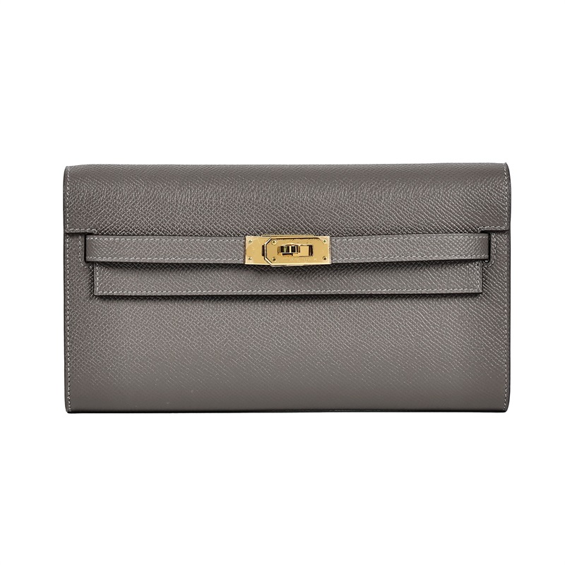 愛馬仕 Hermes Kelly to go 長夾肩背包 KLG U刻 灰KELLY TO GO 原廠盒子