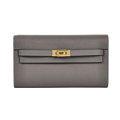 愛馬仕 Hermes Kelly to go 長夾肩背包 KLG U刻 灰KELLY TO GO 原廠盒子