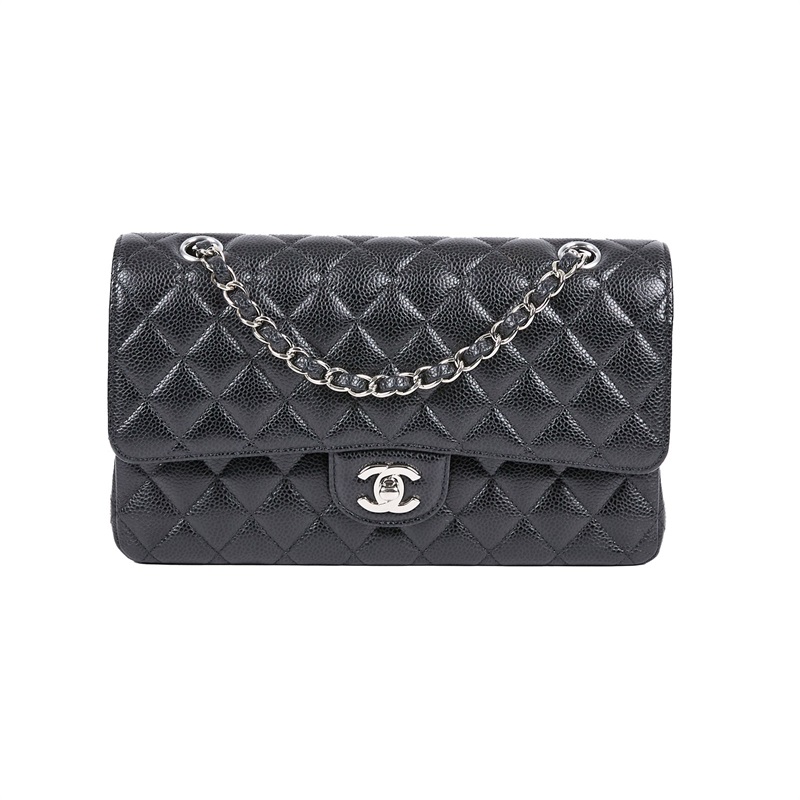 香奈兒 CHANEL CF 經典 口蓋包 A01112 31開黑銀荔枝COCO25 保證卡