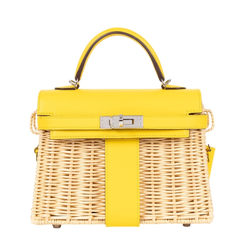 愛馬仕 Hermes Kelly Bag 凱莉包 mini Picnic KLMPIC Y刻 黃 MINI PICNIC 防塵袋