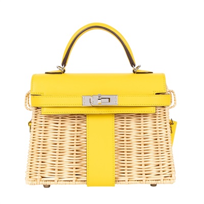 愛馬仕 Hermes Kelly Bag 凱莉包 mini Picnic KLMPIC Y刻 黃 MINI PICNIC 防塵袋