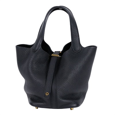 愛馬仕 Hermes Picotin Lock 18 菜籃子包 PT18 U刻 黑PICOTIN18 防塵袋