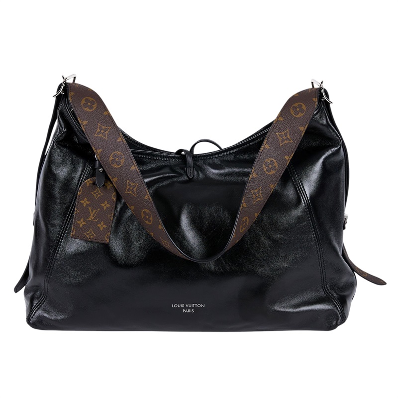 路易威登 LOUIS VUITTON CarryAll Vibe MM 手提 肩背包 黑色 M25143 晶片款 CARRYALL VIBE  MM 無附屬品