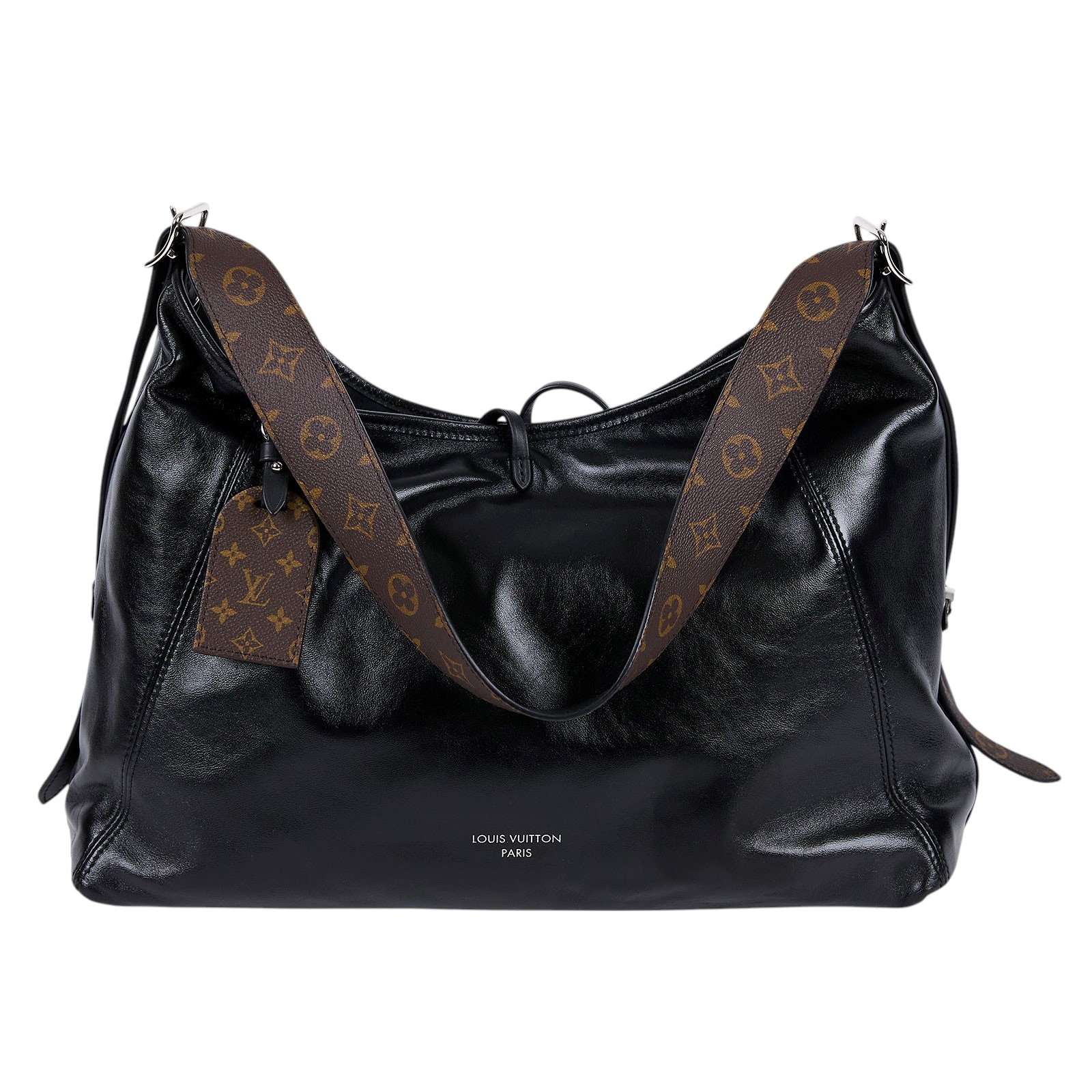 路易威登 LOUIS VUITTON CarryAll Vibe MM 手提 肩背包 黑色 M25143 晶片款 CARRYALL VIBE  MM 無附屬品