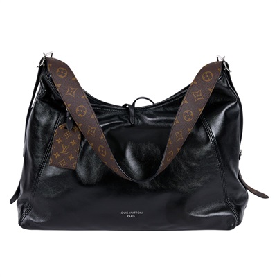 路易威登 LOUIS VUITTON CarryAll Vibe MM 手提 肩背包 黑色 M25143 晶片款 CARRYALL VIBE  MM 無附屬品
