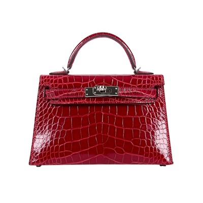 愛馬仕 Hermes Kelly Bag 凱莉包 mini KLM A刻 紅鱷魚皮MINI KELLY 防塵袋