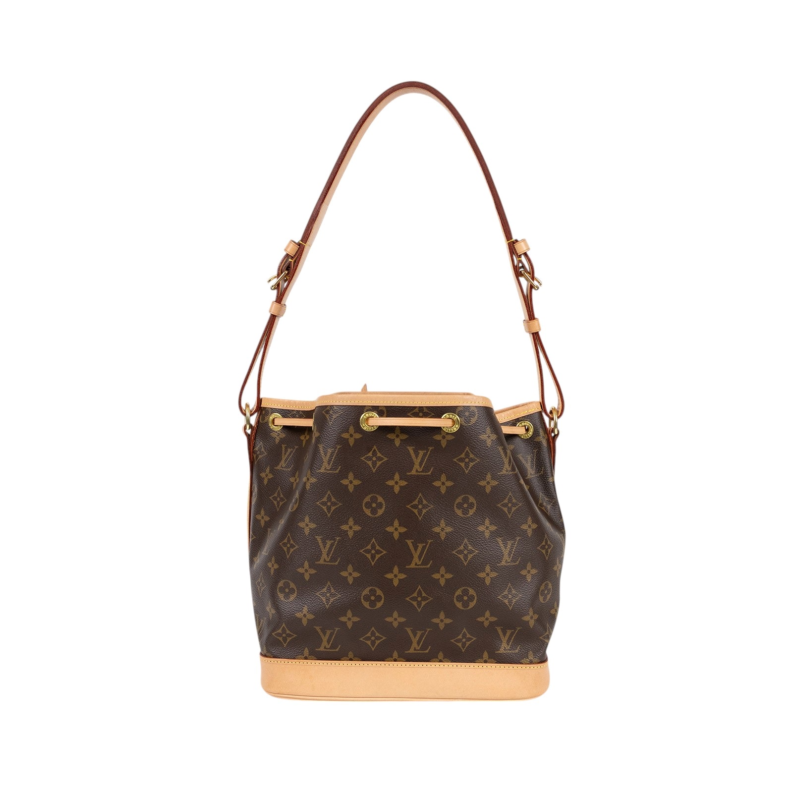 路易威登 LOUIS VUITTON Petit Noé 束口 水桶包 經典帆布 M46984 晶片款 原花水桶包 無附屬品