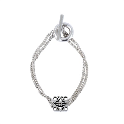 羅意威 LOEWE 墜飾手鍊  純銀手鍊#S 原廠盒子