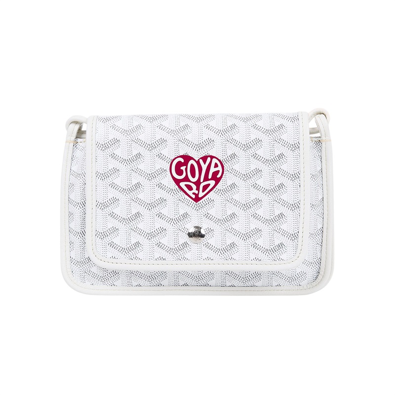 高雅德 GOYARD Plumet Pocket Wallet 肩背 隨身錢包 PLUMETPMLTY 白愛心PLUMET 防塵袋
