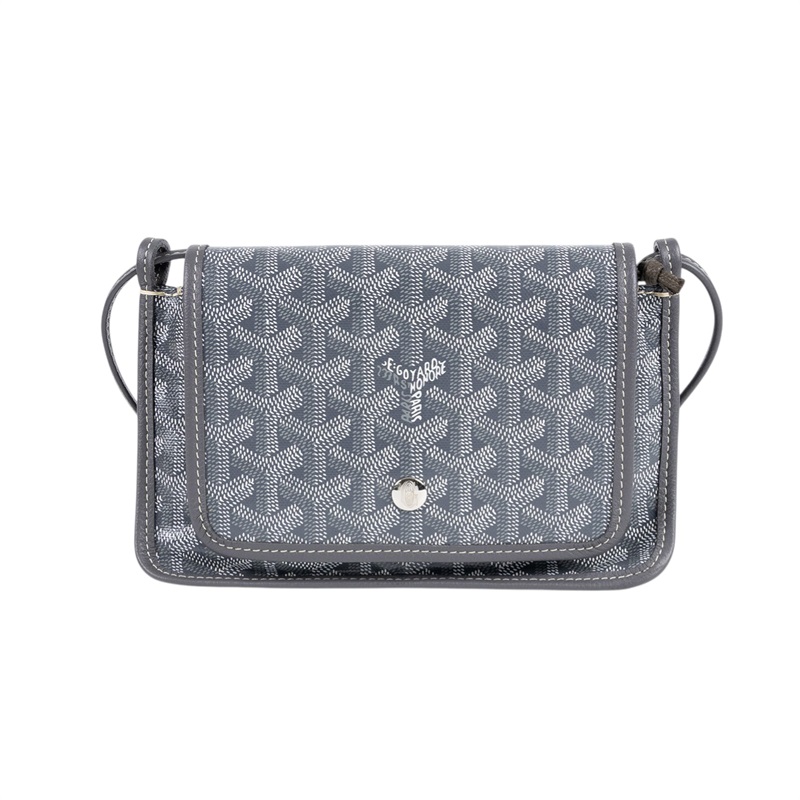 高雅德 GOYARD Plumet Pocket Wallet 肩背 隨身錢包 PLUMETPMLTY 灰色PLUMET 防塵袋/購買證明