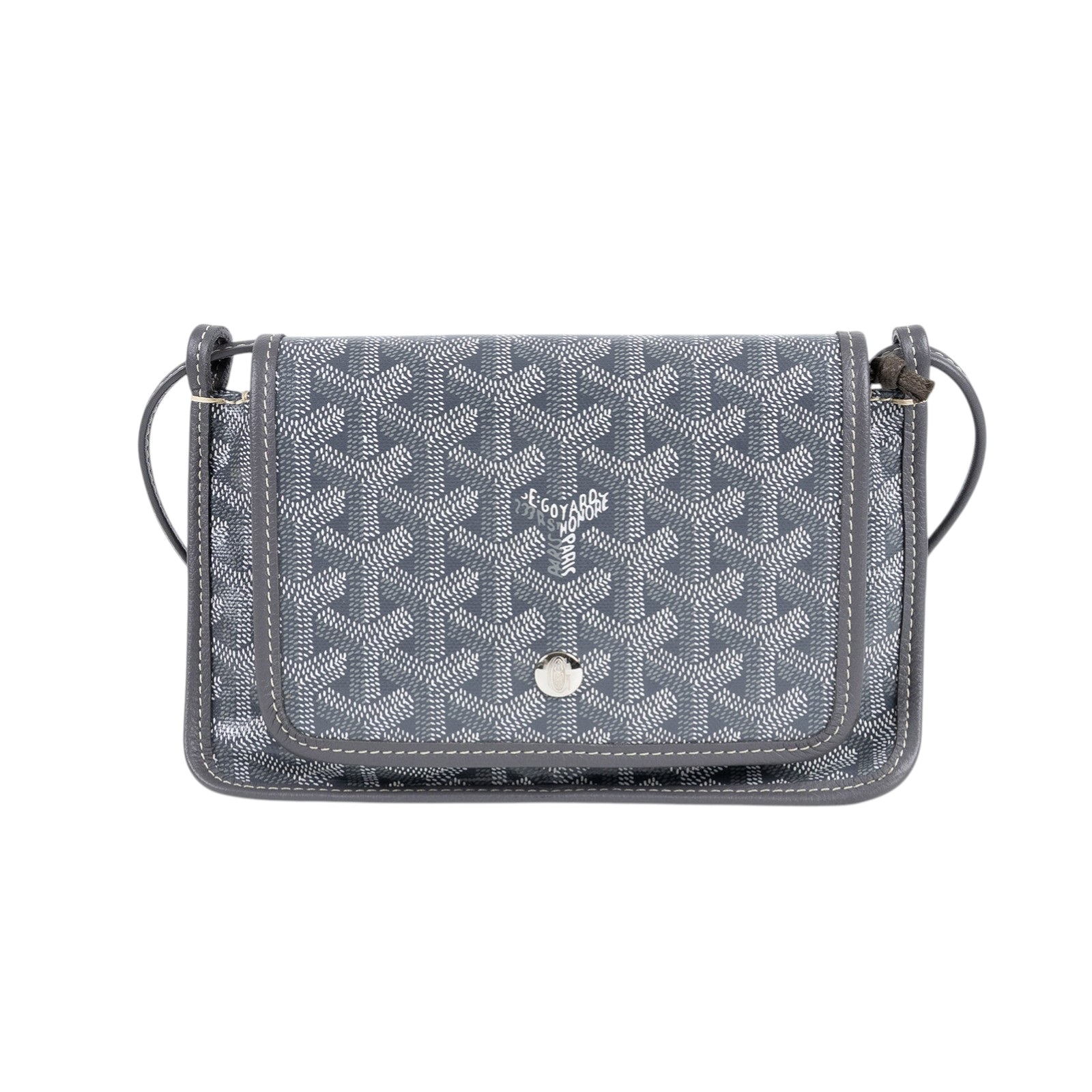 高雅德 GOYARD Plumet Pocket Wallet 肩背 隨身錢包 PLUMETPMLTY 灰色PLUMET 防塵袋/購買證明