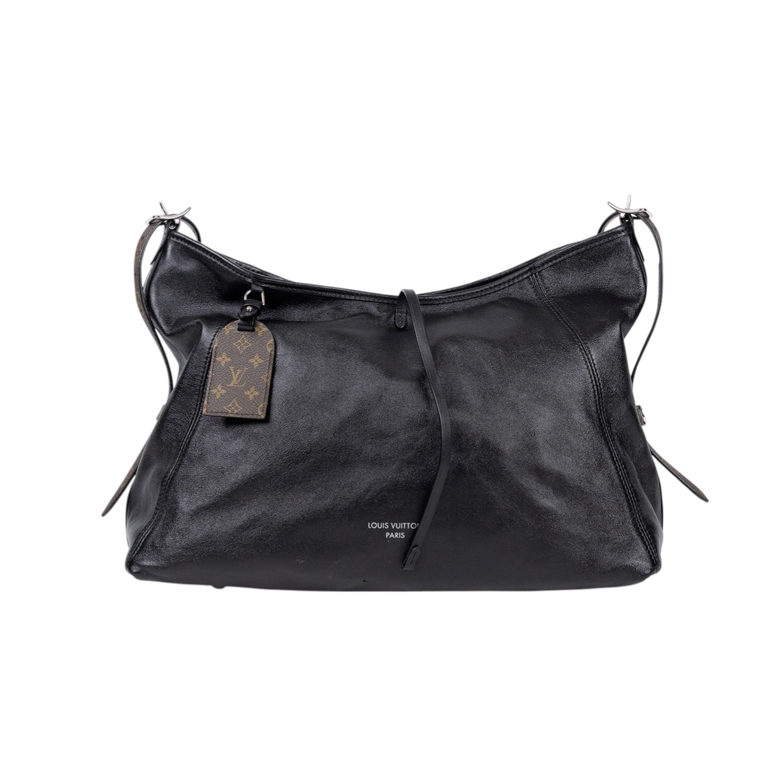 路易威登 LOUIS VUITTON CarryAll Vibe MM 手提 肩背包 黑色 M25143 晶片款  防塵袋/原廠盒子/購買證明