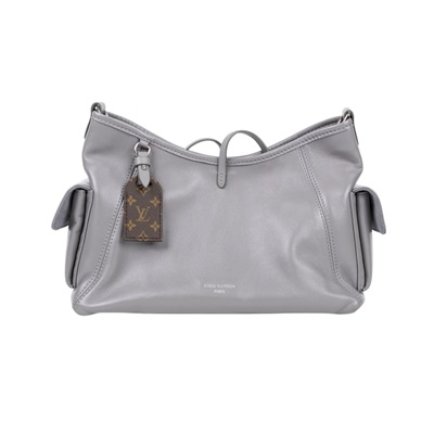 路易威登 LOUIS VUITTON CarryAll Cargo Vibe PM 手提包 灰色 M12579 晶片款  原廠盒子/防塵袋/皮背帶/銀鍊背帶