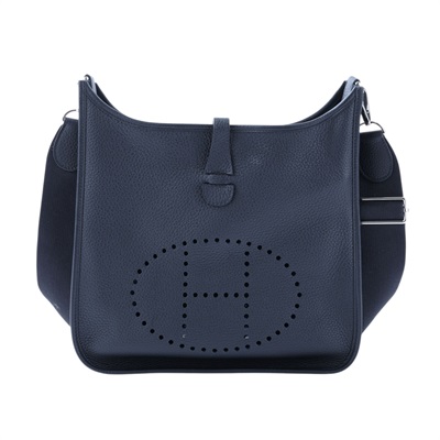 愛馬仕 Hermes Evelyne Bag 伊芙琳包 29 馬蹄型 H056277CK89 /B刻 黑EVELYNE 29 原廠盒子 /防塵袋/國外購買證明