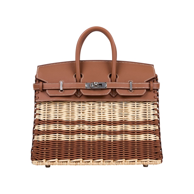 愛馬仕 Hermes Picnic Birkin Bag 柏金包 25 BK25PIC B刻  防塵袋/鎖組/海外購買證明