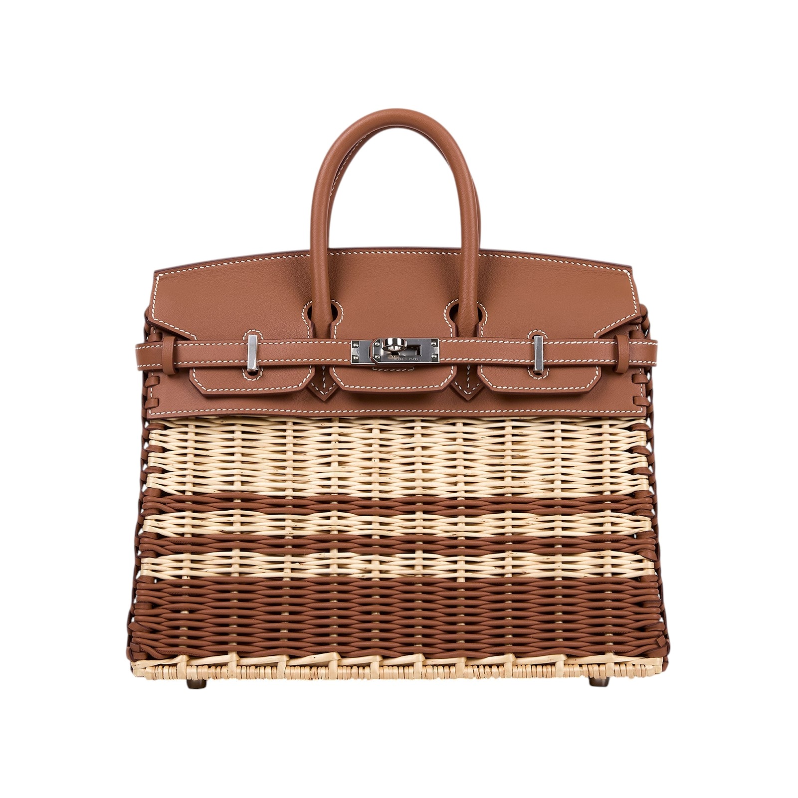 愛馬仕 Hermes Picnic Birkin Bag 柏金包 25 BK25PIC B刻  防塵袋/鎖組/海外購買證明