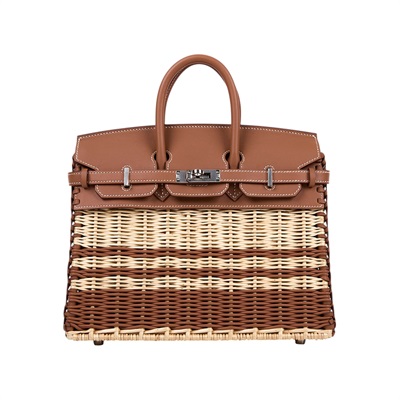 愛馬仕 Hermes Picnic Birkin Bag 柏金包 25 BK25PIC B刻  防塵袋/鎖組/海外購買證明