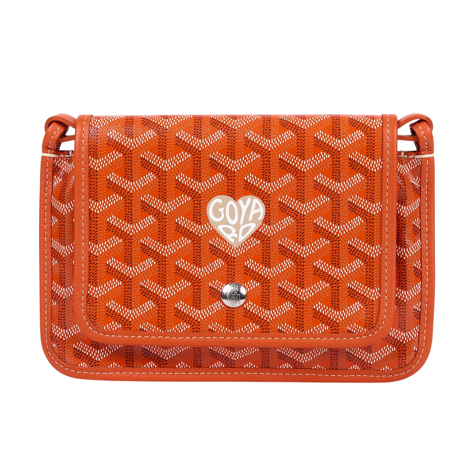 高雅德 GOYARD Plumet Pocket Wallet 肩背 隨身錢包 PLUMETPMLTY 橘色愛心PLUMET 防塵袋