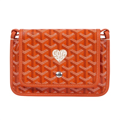高雅德 GOYARD Plumet Pocket Wallet 肩背 隨身錢包 PLUMETPMLTY 橘色愛心PLUMET 防塵袋