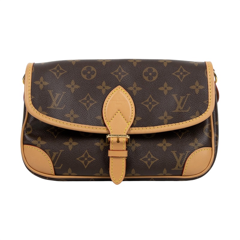 路易威登 LOUIS VUITTON Diane 腋下包法棍 單肩背包 經典帆布 M46049 晶片款 原花DIANE 原廠盒子/防塵袋/背帶