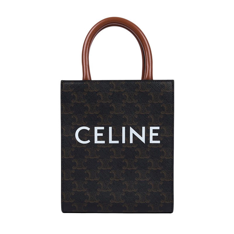 思琳 CELINE Triomphe帆布 迷你 直式 Cabas 肩背 手提包 194372BZK 凱旋琴譜包 防塵袋