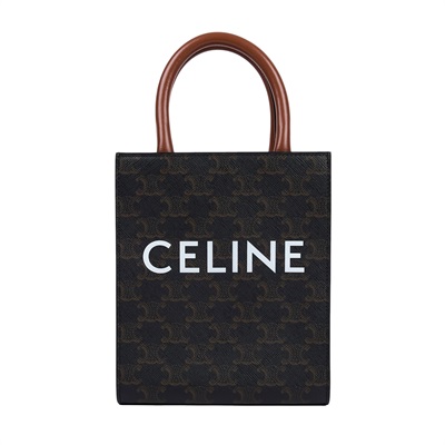 思琳 CELINE Triomphe帆布 迷你 直式 Cabas 肩背 手提包 194372BZK 凱旋琴譜包 防塵袋