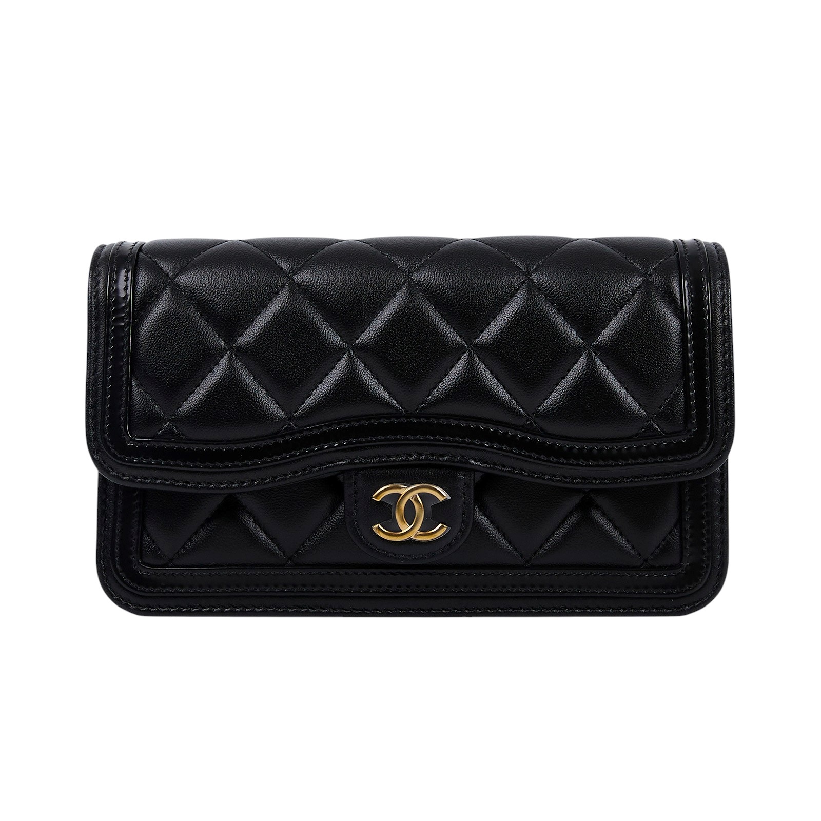 香奈兒 CHANEL 皮穿鍊 口蓋 WOC 手機包 AP3559 B14109 晶片款 黑羊小WOC 原廠盒子/防塵袋/購買證明