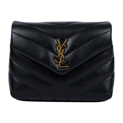 聖羅蘭 YSL SAINT LAURENT Loulou 絎縫 小牛皮 TOY 迷你 手袋  肩背 斜背包 金色五金 678401DV707  防塵袋