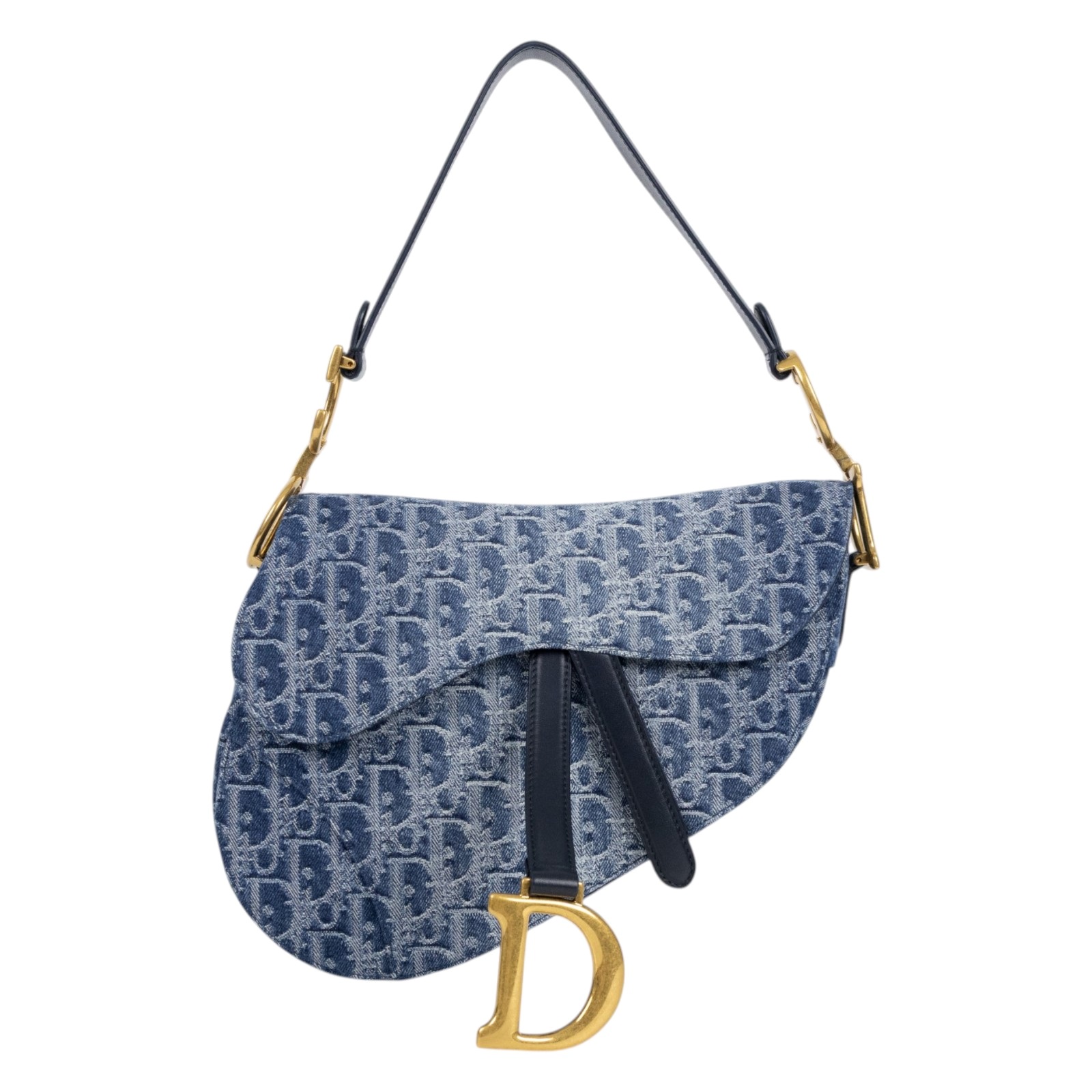 迪奧 CHRISTIAN DIOR Saddle 馬鞍包 M0455CDCE 單寧SADDLE 馬鞍包 原廠盒子/背帶