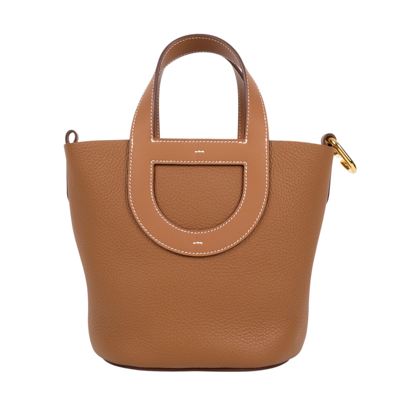 愛馬仕 Hermes In The Loop 18  豬鼻 菜籃子包 金色五金 金棕色 H084274CCAB /K MN 005 KD  原廠盒子/防塵袋/取貨單