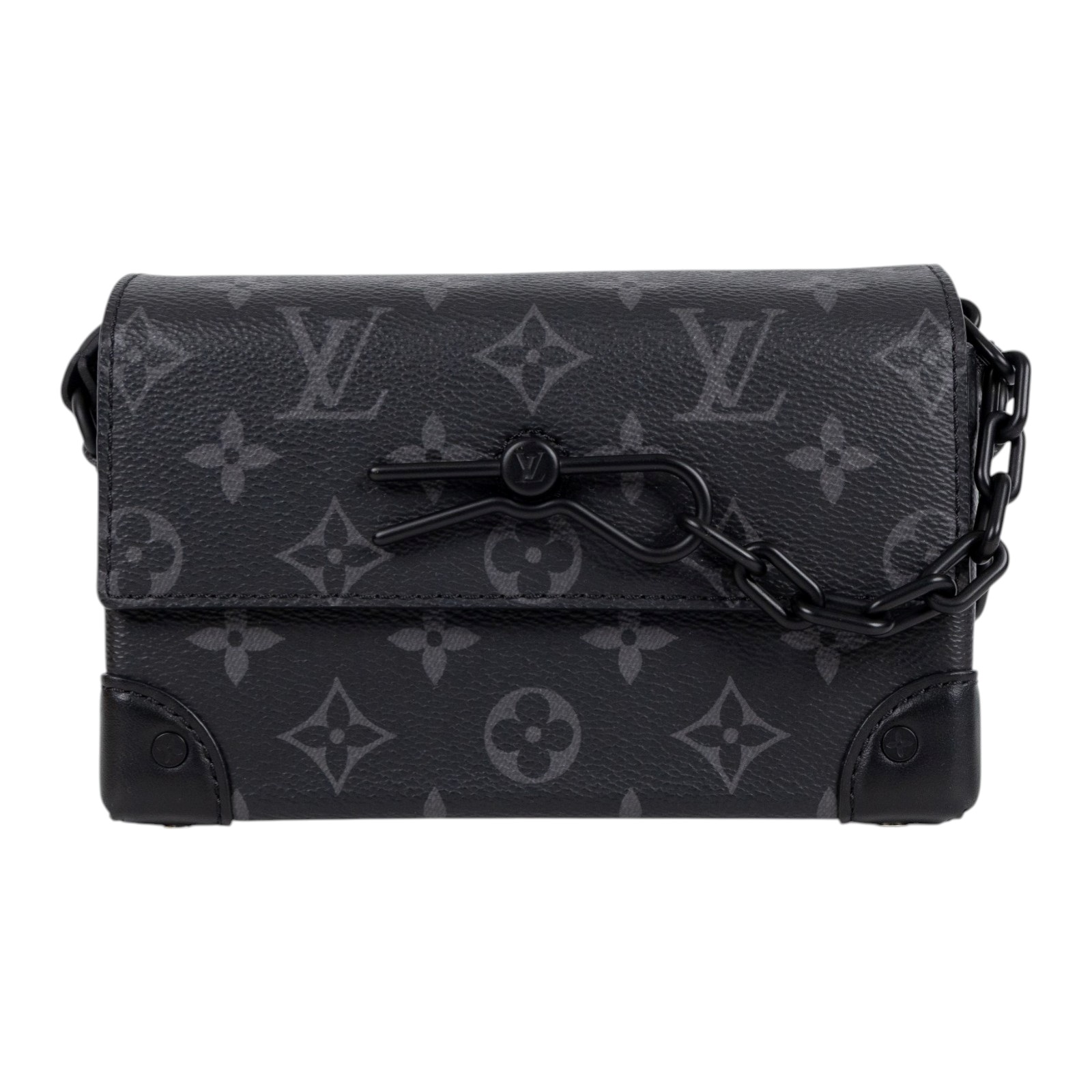 路易威登 LOUIS VUITTON Steamer 隨身錢包 肩背 M81783 晶片款 黑原花STEAMER 原廠盒子/防塵袋