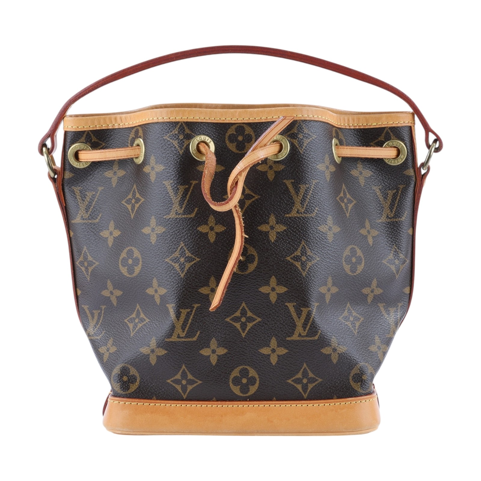 路易威登 LOUIS VUITTON MINI Noé 原花 束口水桶包 M42227 原花手提水桶 無附屬品