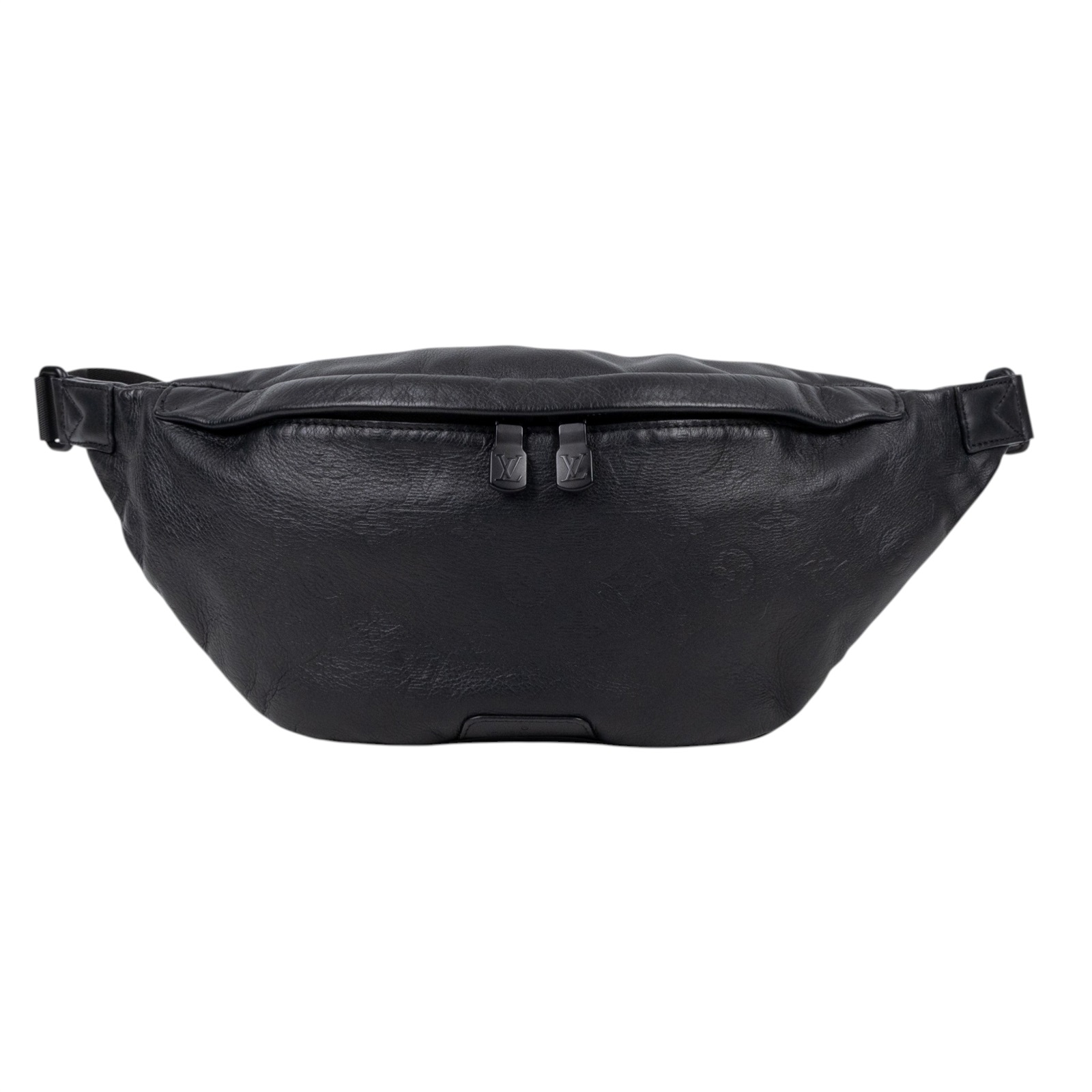 路易威登 LOUIS VUITTON Discovery 壓花小牛皮 腰包 黑色 M44388 晶片款 黑原花壓紋DISCOVERY腰包 防塵袋