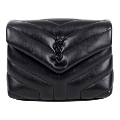 聖羅蘭 YSL SAINT LAURENT Loulou 絎縫 皮革 TOY 手袋 同色五金 630951DV708  原廠盒子/防塵袋