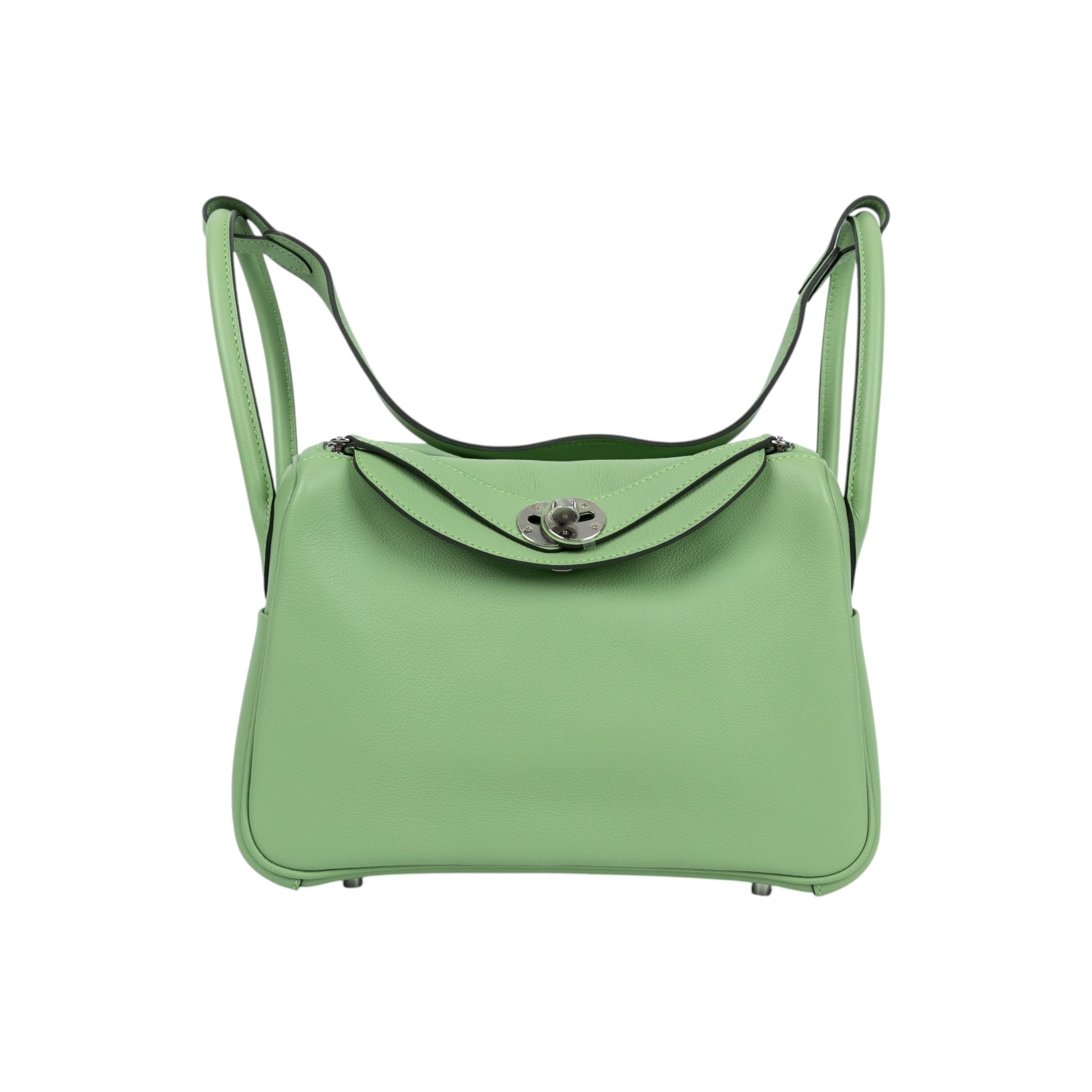 愛馬仕 Hermes Lindy 琳迪包 26 銀色五金 牛油果綠色 H073430CK31 /U MA 061 DK  原廠盒子/防塵袋/雨衣