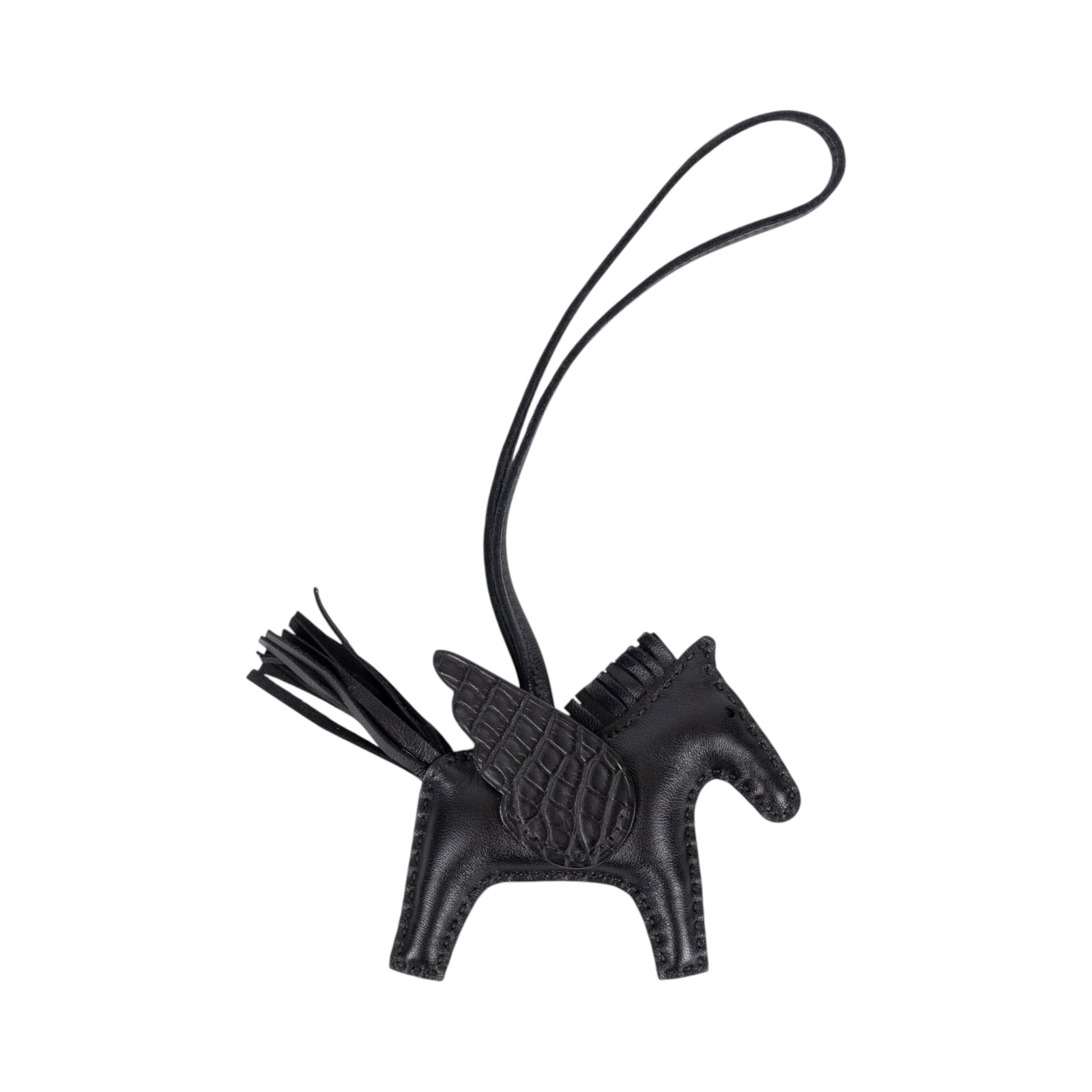 愛馬仕 Hermes Rodeo PM 飛馬 吊飾 RODEOPM UAM U刻黑拚鱷魚飛馬RODEO PM 無附屬品