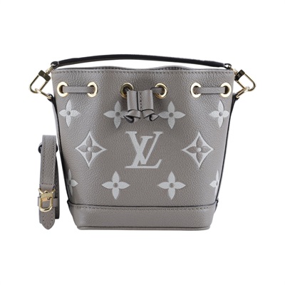 路易威登 LOUIS VUITTON Nano Noé 束口水桶包 Tourterelle 灰色 Cream色 M46291 晶片款  防塵袋/背帶2