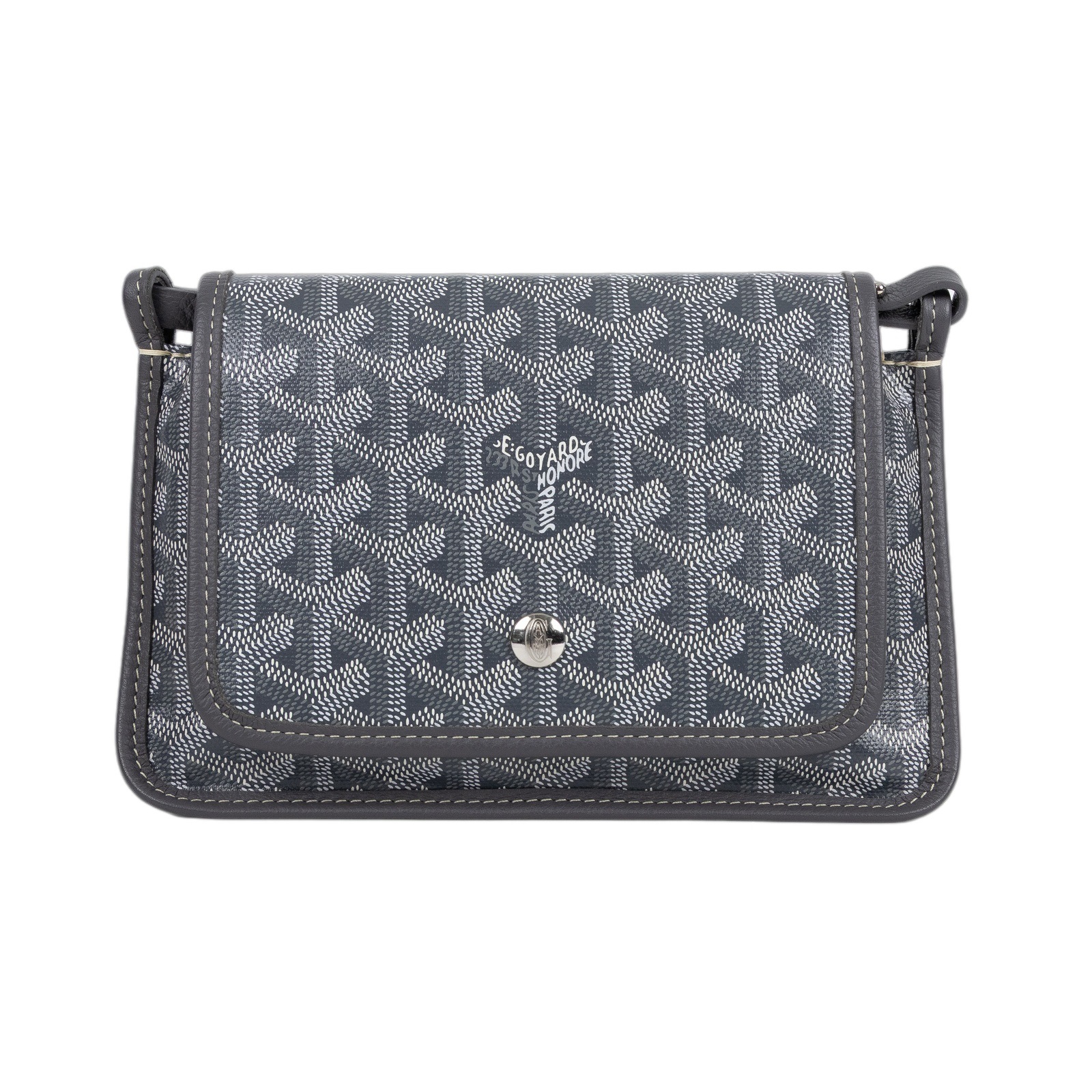 高雅德 GOYARD Plumet Pocket Wallet 肩背 隨身錢包 PLUMETPMLTY 灰PLUMET 防塵袋