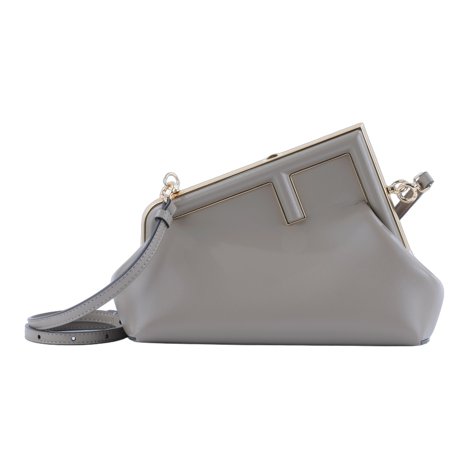 芬迪 FENDI First 手拿包 小型 8BP129ABVE 灰First 23CM 防塵袋/背帶/產品資訊標籤