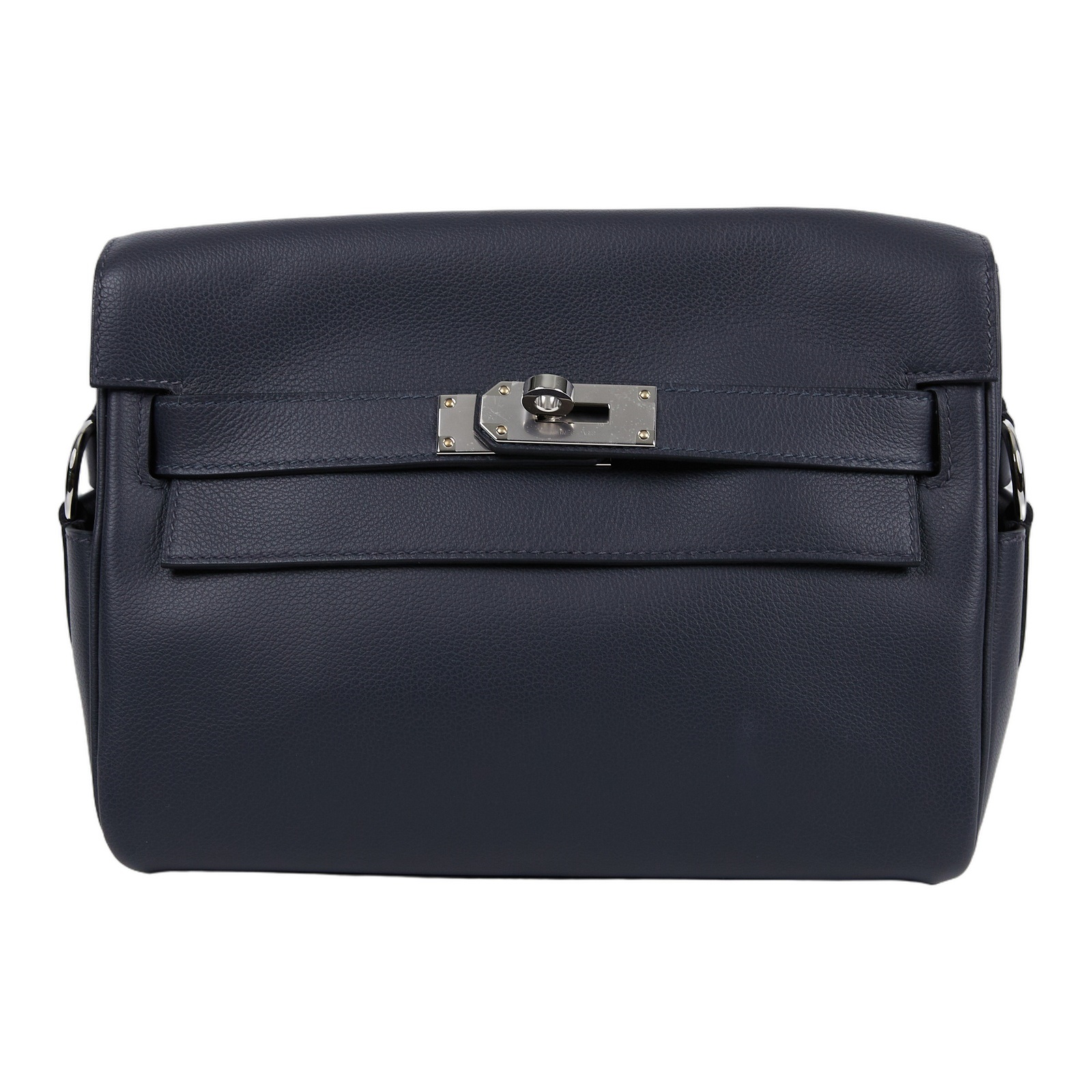 愛馬仕 Hermes Kelly Messenger 郵差包 銀色五金 水兵藍色 H084946CK3Y K MS 865 MA  原廠盒子/防塵袋/鎖組/國外收據