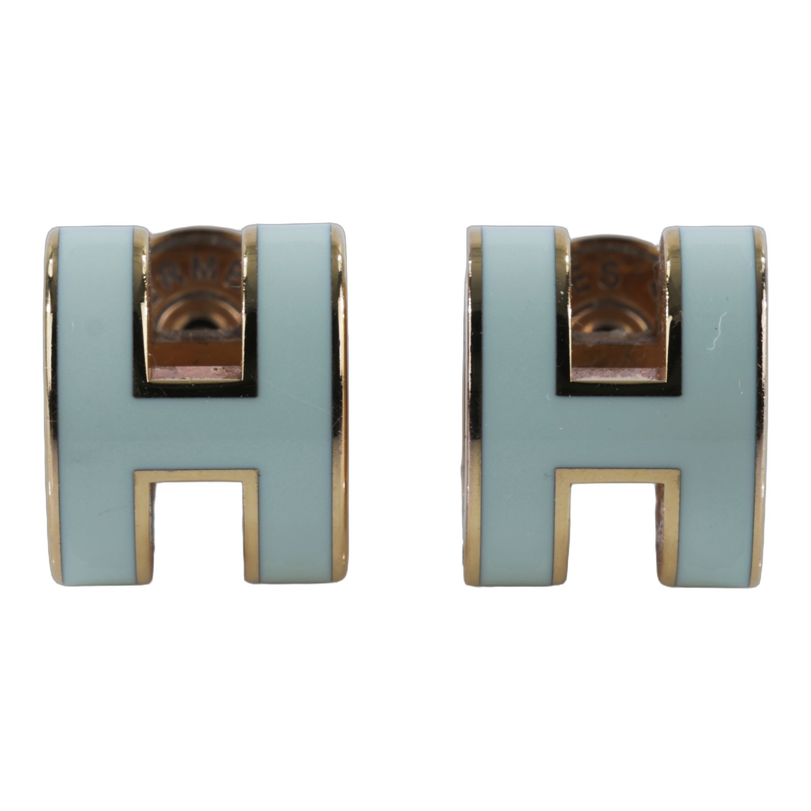 愛馬仕 Hermes Mini Pop H 耳釘 氣泡綠 H608002FO17 GD 02 62  防塵袋/內襯/國外購買證明影本