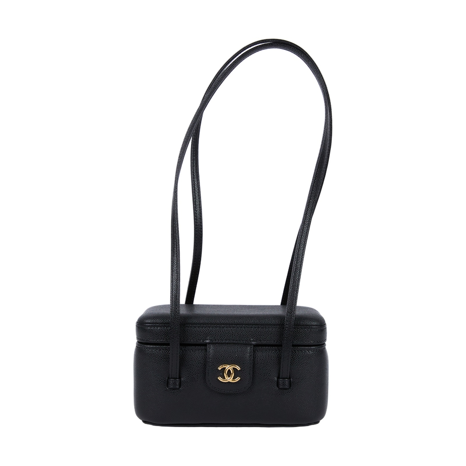 香奈兒 CHANEL Preppy coco Vanity Case 化妝箱 AP5067 晶片款 黑PREPPY COCO VANITY 防塵袋