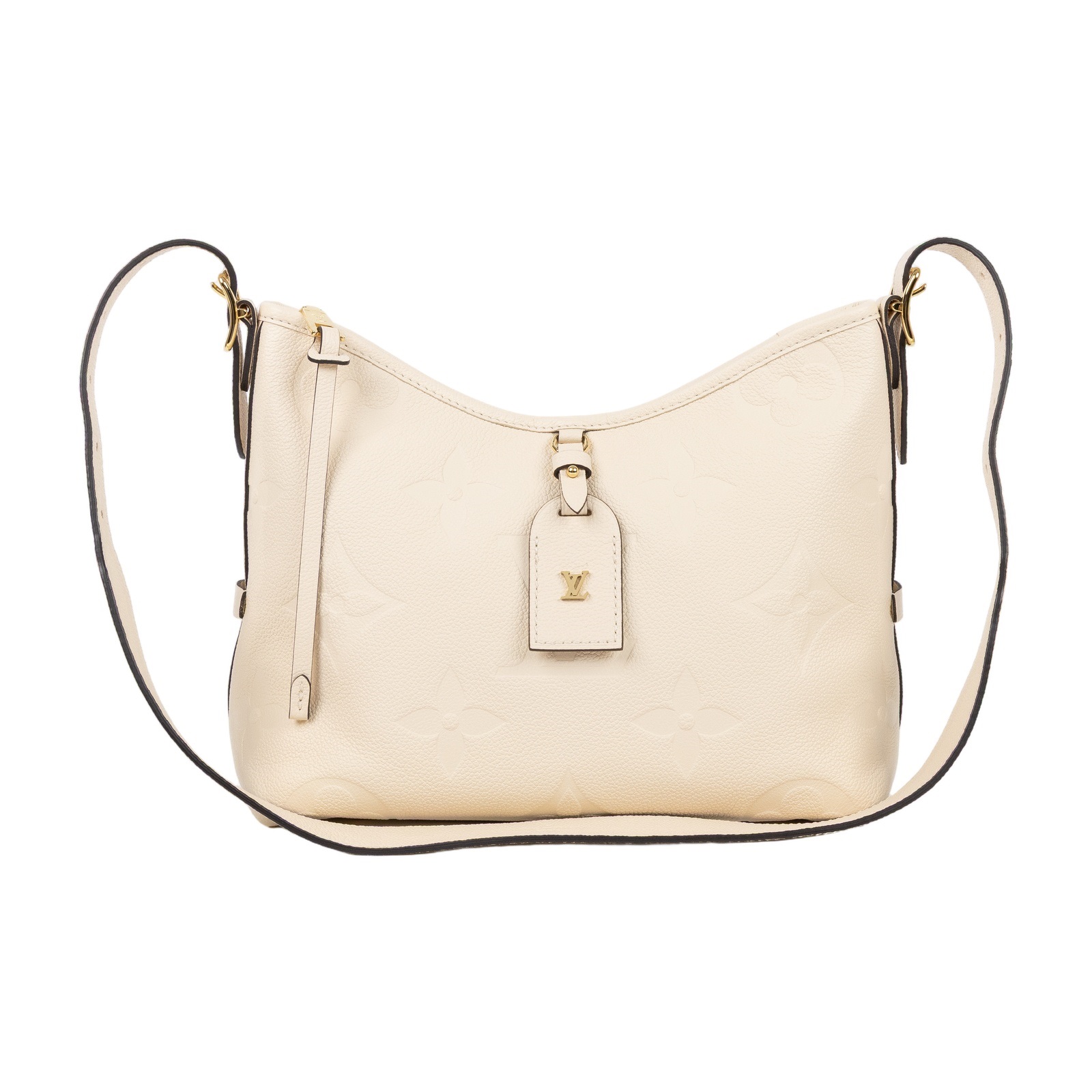 路易威登 LOUIS VUITTON CarryAll PM  奶油色 牛皮 肩背包 M46293 晶片款 奶油CarryAll PM 防塵袋/內袋