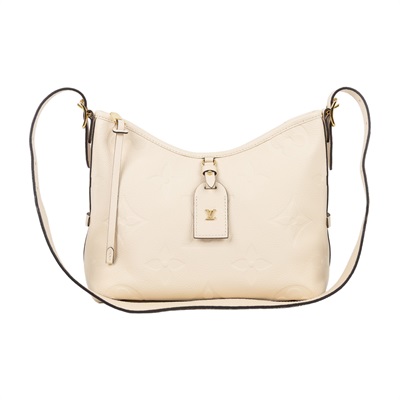 路易威登 LOUIS VUITTON CarryAll PM  奶油色 牛皮 肩背包 M46293 晶片款 奶油CarryAll PM 防塵袋/內袋