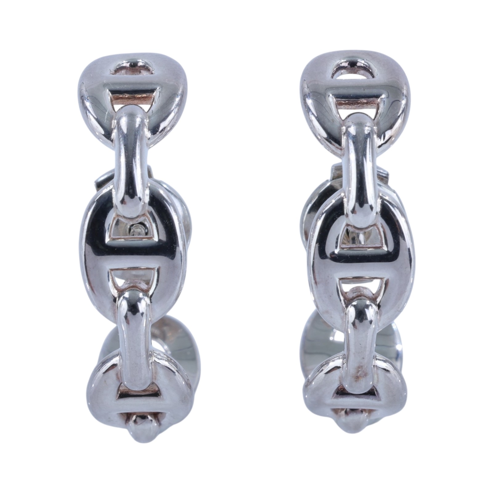 愛馬仕 Hermes Chaine dancre Enchainee 爬耳式耳環 純銀材質 H122506Bv00 /24AB006864  原廠盒子/購買證明影本