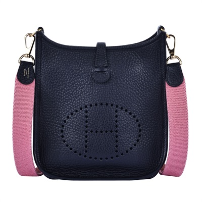 愛馬仕 Hermes Evelyne Bag Mini 伊芙琳包 Evelyne 16 EV16 C刻 深藍MINI EVELYNE 防塵袋/背帶