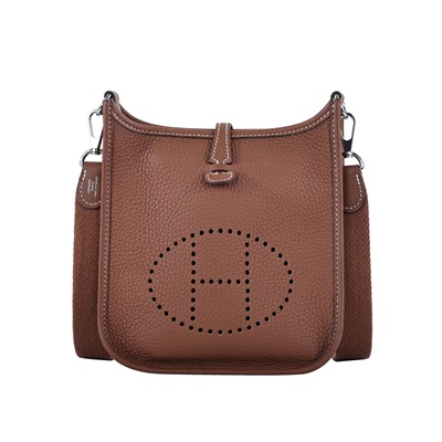 愛馬仕 Hermes Evelyne Bag Mini 伊芙琳包 Evelyne 16 EV16 B刻 金棕MINI EVELYNE 原廠盒子/防塵袋/購買證明